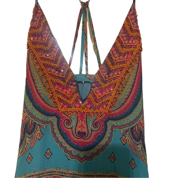 Hale Bob Beaded Spaghetti Strap Maxi Dress XS - Picture 3 of 7